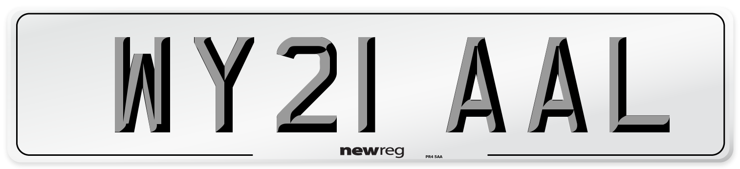 WY21 AAL Number Plate from New Reg